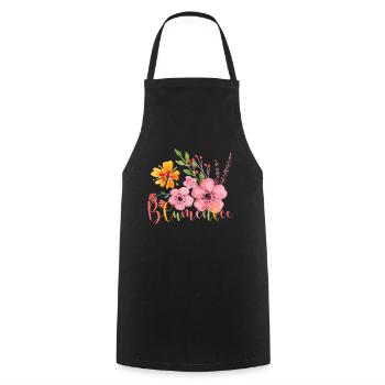 Blumenfee Blumen Florist Floristin Floristik - Kochschürze - Schwarz - Vorne - AI Model Male 185 dark (185cm)
