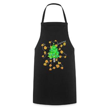 Noël moche - Noël - Tablier de cuisine - noir - Devant - AI Model Male 185 dark (185cm)