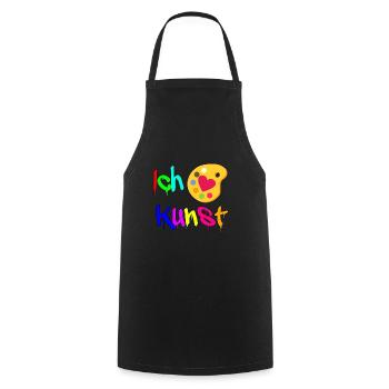 I love art artist paints painting painters - Cooking Apron - black - Front - AI Model Male 185 dark (185cm)