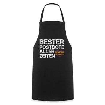 Bester Postbote - Kochschürze - Schwarz - Vorne - AI Model Male 185 dark (185cm)