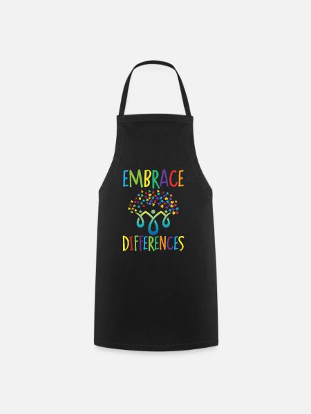Embrace Differences Autism Handicap Understanding - Cooking Apron - black