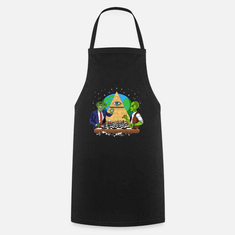 Illuminati Alien Conspiracy - Tablier de cuisine - noir