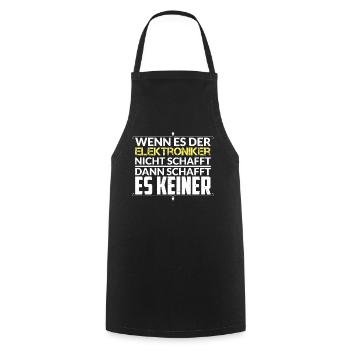 Elektroniker Spruch Geschenk Azubi Ausbildung - Kochschürze - Schwarz - Vorne - AI Model Male 185 dark (185cm)