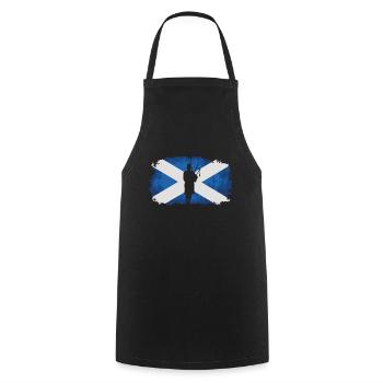 Cornemuse / Ecosse - drapeau / pays fa - Tablier de cuisine - noir - Devant - AI Model Male 185 dark (185cm)
