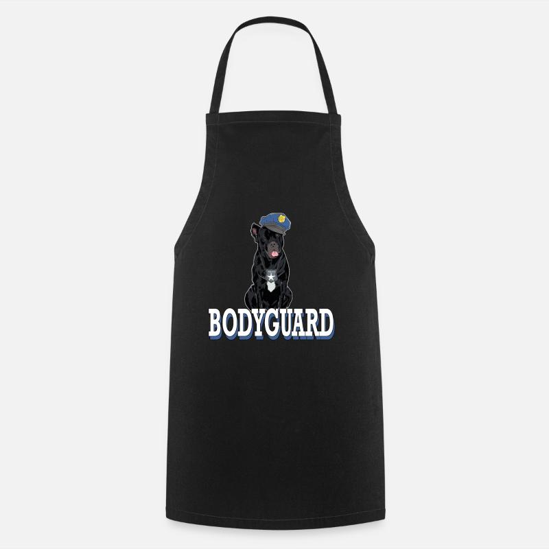 Cane Corso Bodyguard Security protection chien - Tablier de cuisine - noir