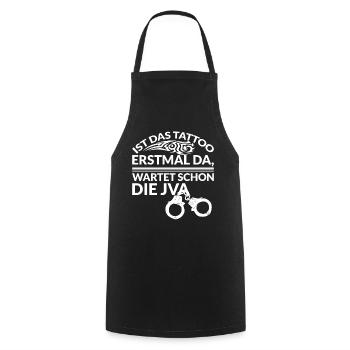 Tattoofrei Tattoo Tattoos Lustiger Spruch JVA - Kochschürze - Schwarz - Vorne - AI Model Male 185 dark (185cm)