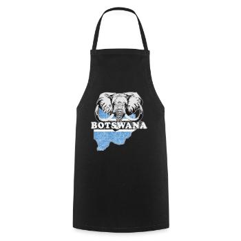 Botswana Africa Flag Flag - Cooking Apron - black - Front - AI Model Male 185 dark (185cm)