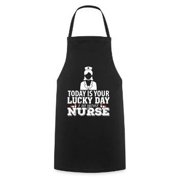 Nurse caregiver gift - Cooking Apron - black - Front - AI Model Male 185 dark (185cm)