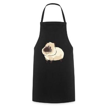 Mignon propriétaire de cochon d'Inde de l'Himalaya et - Tablier de cuisine - noir - Devant - AI Model Male 185 dark (185cm)