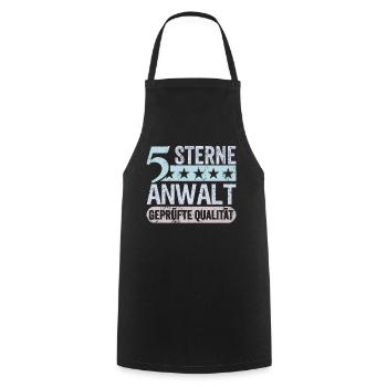 Anwalt Lustiger Spruch - Kochschürze - Schwarz - Vorne - AI Model Male 185 dark (185cm)