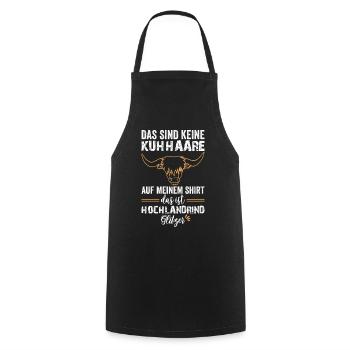 Schottisches Hochlandrind Rind Kuh Spruch Geschenk - Kochschürze - Schwarz - Vorne - AI Model Male 185 dark (185cm)