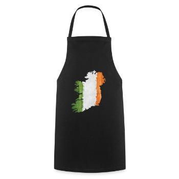 Ireland - border in national flag - Cooking Apron - black - Front - AI Model Male 185 dark (185cm)