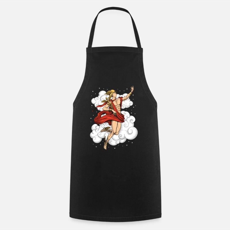 Greek God Hermes - Cooking Apron - black