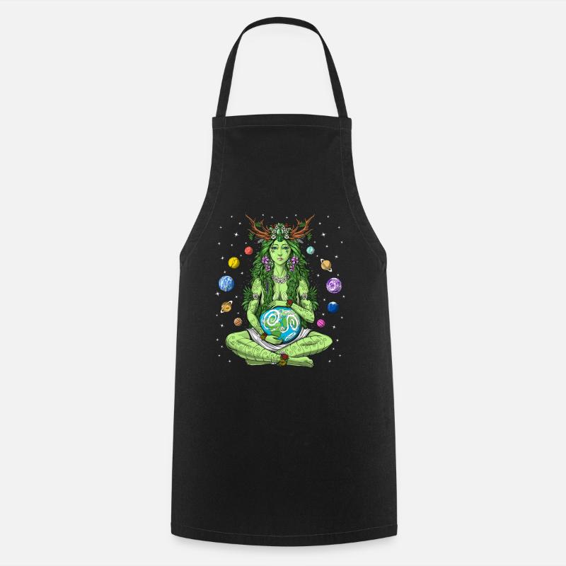 Déesse Gaia - Tablier de cuisine - noir
