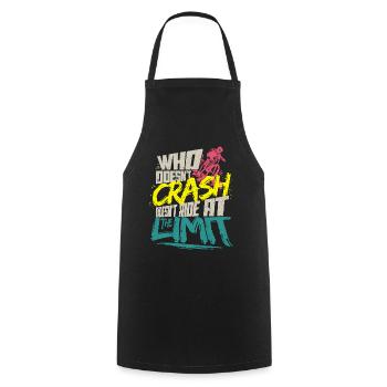 Who doesn't crash doesn't ride at the Limit - Cooking Apron - black - Front - AI Model Male 185 dark (185cm)