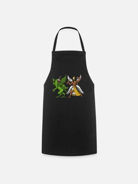 Tiamat And Marduk Sumerian Mythology - Cooking Apron - black