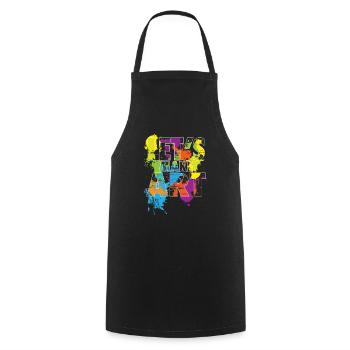 Make Art - Cooking Apron - black - Front - AI Model Male 185 dark (185cm)
