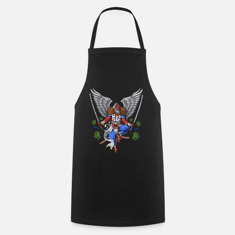 Tengu Japanese Samurai - Cooking Apron - black