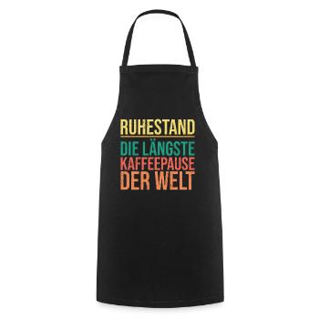 Ruhestand Pensionierung Abschiedsfeier Abschieds - Kochschürze - Schwarz - Vorne - AI Model Male 185 dark (185cm)