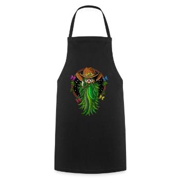 Weed Cowboy Stoner - Cooking Apron - black - Front - AI Model Male 185 dark (185cm)
