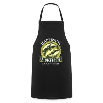 Le bonheur est un gros poisson - Tablier de cuisine - noir - Devant - AI Model Male 185 dark (185cm)