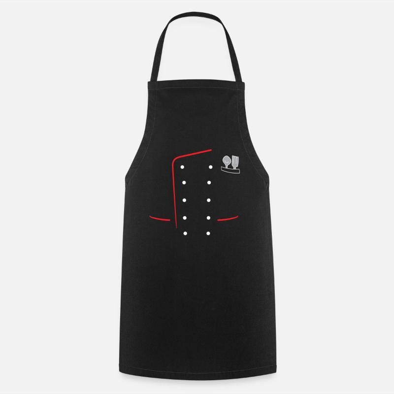 Cook - Veste chef avec cuillère et câble - Tablier de cuisine - noir