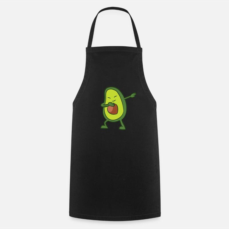 Avocado - Dab, dabbing, dabben, tanzen - Kochschürze - Schwarz