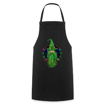 Weed Wizard Stoner - Cooking Apron - black - Front - AI Model Male 185 dark (185cm)