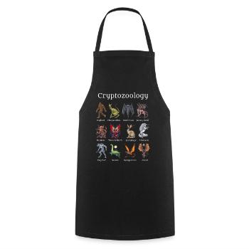 Cryptozoology Creatures - Cooking Apron - black - Front - AI Model Male 185 dark (185cm)