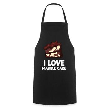 Marble Cake - I love marble cake - Cooking Apron - black - Front - AI Model Male 185 dark (185cm)