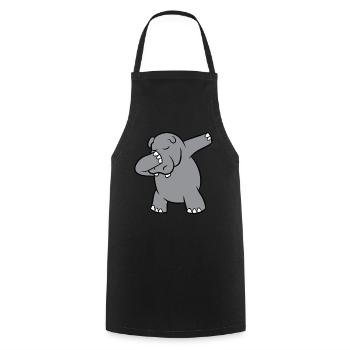 Hippo - Dab, dabbing, dancing - Cooking Apron - black - Front - AI Model Male 185 dark (185cm)