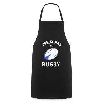 Drôle Rugby Joueur Sportif Fan - Tablier de cuisine - noir - Devant - AI Model Male 185 dark (185cm)