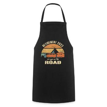 Pensioner Pensioner 2023 Motorhome on the road - Cooking Apron - black - Front - AI Model Male 185 dark (185cm)