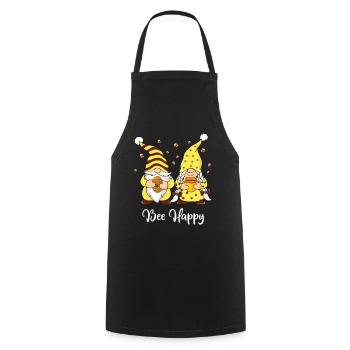 Bee Happy Spring Bee Garden Gnome Garden - Tablier de cuisine - noir - Devant - AI Model Male 185 dark (185cm)