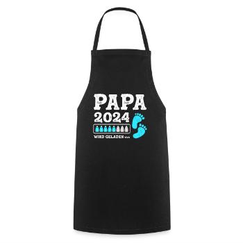 Vater 2024 Werdender Papa Loading 2024 - Kochschürze - Schwarz - Vorne - AI Model Male 185 dark (185cm)