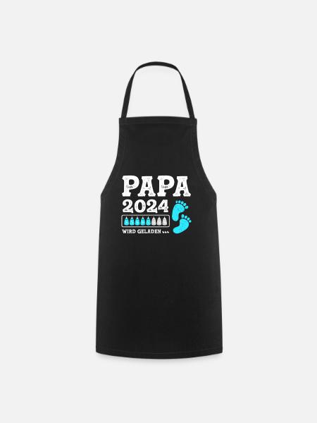 Vater 2024 Werdender Papa Loading 2024 - Kochschürze - Schwarz