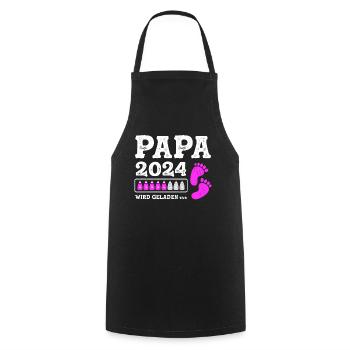 Vater 2024 Werdender Papa Loading 2024 - Kochschürze - Schwarz - Vorne - AI Model Male 185 dark (185cm)