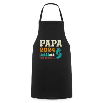 Vater 2024 Werdender Papa Loading 2024 - Kochschürze - Schwarz - Vorne - AI Model Male 185 dark (185cm)