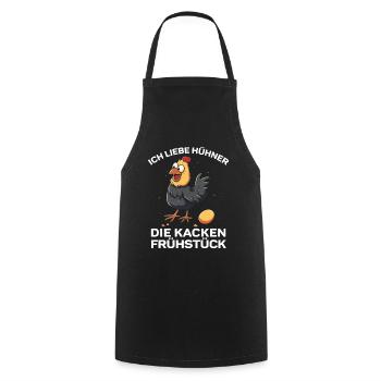 Witziger Spruch Landwirt Bauer Hühner Henne - Kochschürze - Schwarz - Vorne - AI Model Male 185 dark (185cm)