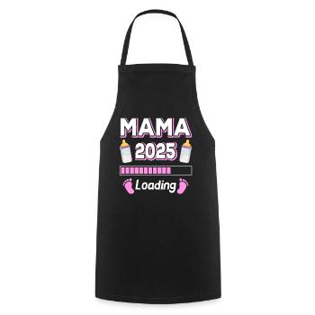 Mom 2025 Loading Mother Mothers Mom Mother's Day - Cooking Apron - black - Front - AI Model Male 185 dark (185cm)