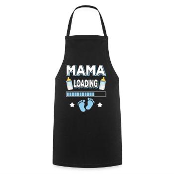 Maman Chargement Maman Mères Maman Maman Fête des mères - Tablier de cuisine - noir - Devant - AI Model Male 185 dark (185cm)