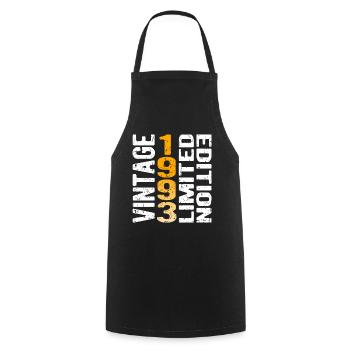 Vintage 1993 limited edition vintage year of birth - Cooking Apron - black - Front - AI Model Male 185 dark (185cm)