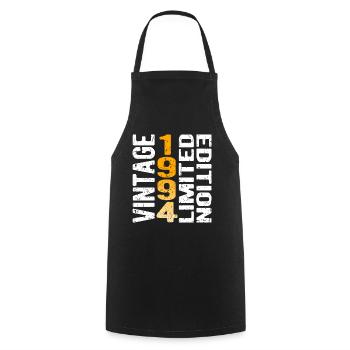 Vintage 1994 limited edition vintage year of birth - Cooking Apron - black - Front - AI Model Male 185 dark (185cm)