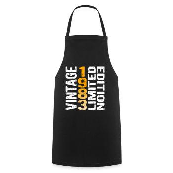 Vintage 1983 limited edition vintage year of birth - Cooking Apron - black - Front - AI Model Male 185 dark (185cm)