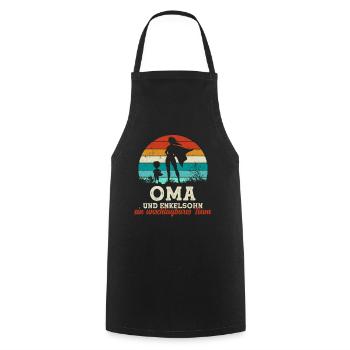Team Oma Enkelsohn Muttertag Super Oma - Kochschürze - Schwarz - Vorne - AI Model Male 185 dark (185cm)