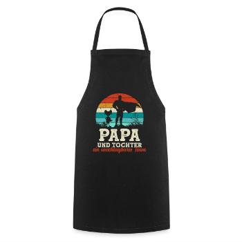 Team Super Papa und Tochter Vatertag Geschenk - Kochschürze - Schwarz - Vorne - AI Model Male 185 dark (185cm)