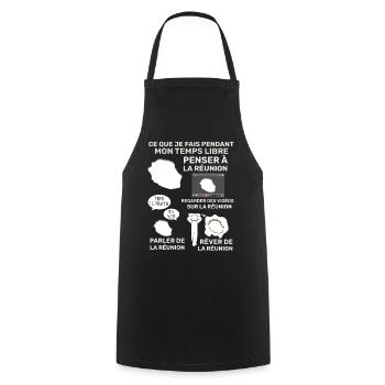 île De la Réunion Mon Temps Libre Homme Femme - Tablier de cuisine - noir - Devant - AI Model Male 185 dark (185cm)
