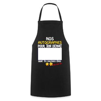 Autographe Cadeau Des Collègues Stars Merci ! - Tablier de cuisine - noir - Devant - AI Model Male 185 dark (185cm)