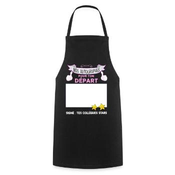 Départ Avec Autographes Des Collègues Stars - Tablier de cuisine - noir - Devant - AI Model Male 185 dark (185cm)