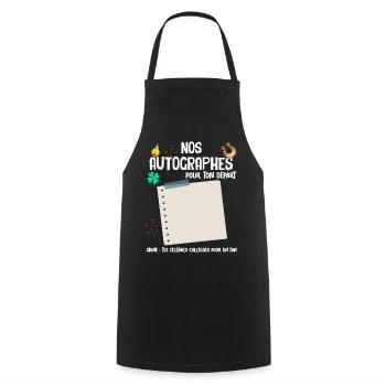 Les Autographes De Mes Collègues Star Pour Départ - Tablier de cuisine - noir - Devant - AI Model Male 185 dark (185cm)